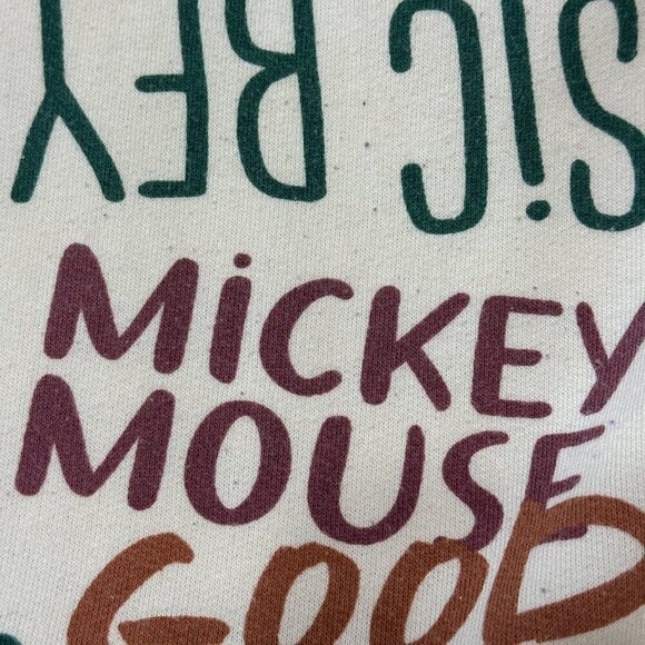 Disney Mickey Mouse Sweatshirt Size 3X Beyond Classic All Over Graffiti Cream - Picture 9 of 11